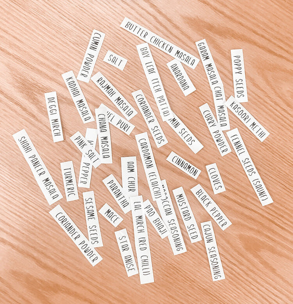 ADDITIONAL LABELS - PANTRY or SPICE