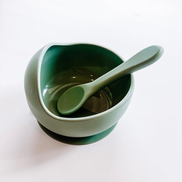 SILICONE BOWL & SPOON