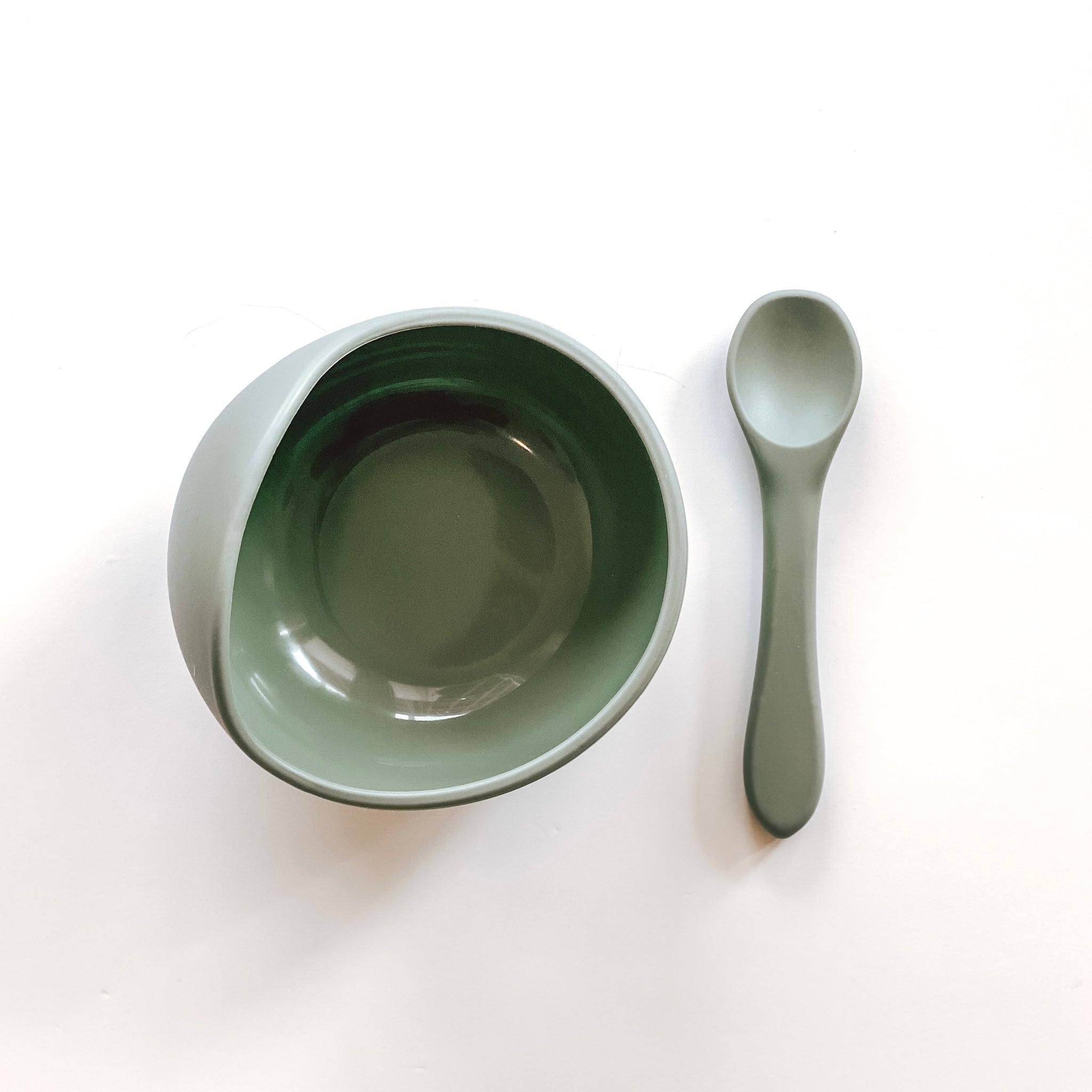 SILICONE BOWL & SPOON
