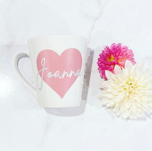 PERSONALISED HEART MUGS