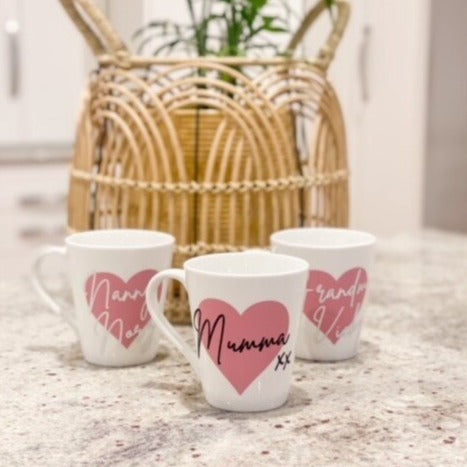 PERSONALISED HEART MUGS